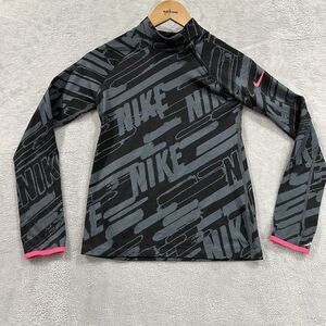 Nike Black and Gray Long Sleeve Tee
